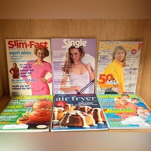 Lot of 6 Good Housekeeping | Single | Slim Fast Issue | Cooking Light Magazine